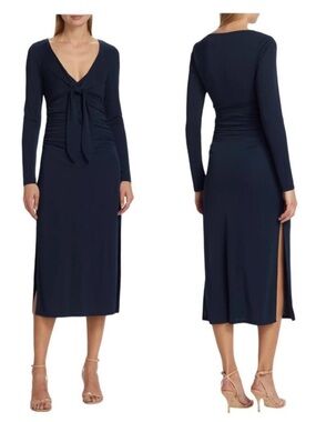 Cinq a Sept Brenna Jersey Tie MIDI Dress